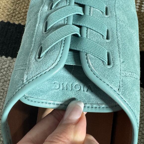 Vionic Orthaheel Sneaker Women 10 Jean Suede Water Resistant SlipOn Show Minimal - Picture 6 of 7